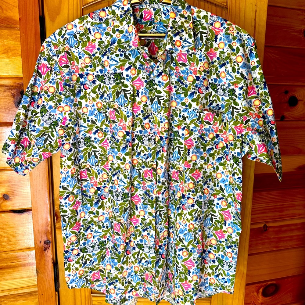 Designer Shirt Allan Fusser Floral design